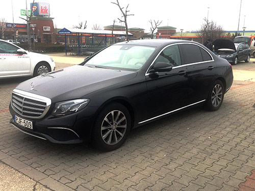 Mercedes Benz E class. VIP Transfers and rental of luxury cars with a driver, premium limousine service. Organising top quality high-budget tours