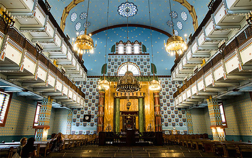 Jewish Quarter Budapest.  visit to the beautiful Rumbach Street Synagogue