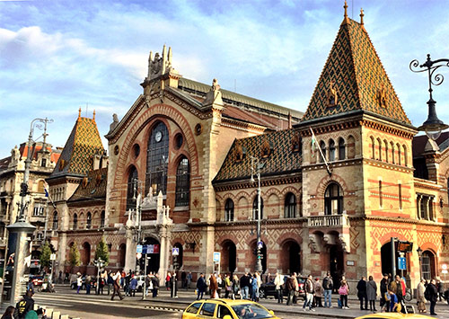One of the most popular tourist attractions in Budapest is the huge market hall
