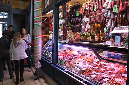 Great Market Hall Budapest - Culinary Tour. Great Market Hall Budapest is most popular tourist attractions in Budapest. Hungarian salamis, paprika, taste the true Hungarian Langos