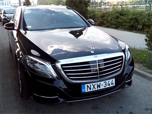 Mercedes Benz S class. VIP   :  ,    ,    . Limousine rental Budapest, limousine airport transfer / city 
