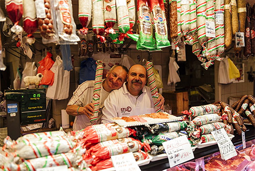Great Market Hall Budapest - Culinary Tour. Great Market Hall Budapest is most popular tourist attractions in Budapest. Hungarian salamis, paprika, taste the true Hungarian Langos