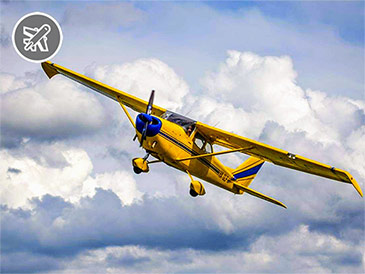 Flight by plane Cessna 172 over Balaton lake